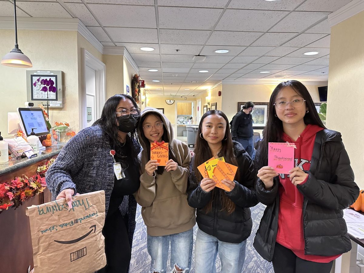 Student government visits senior home